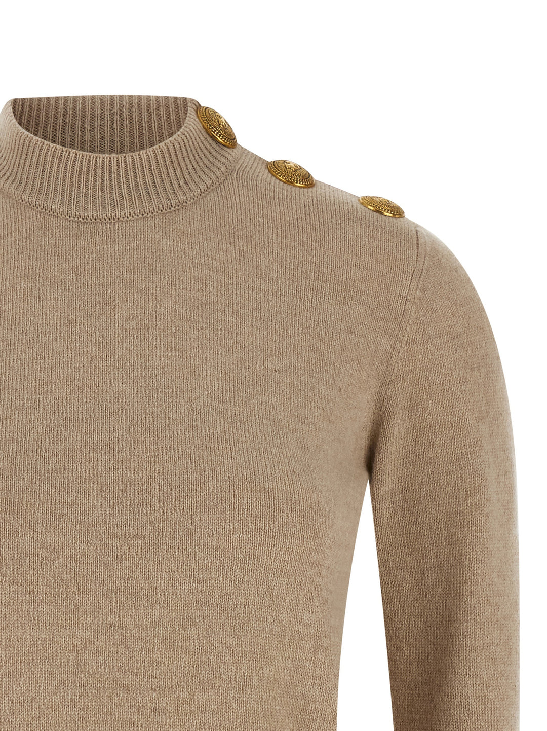 Balmain Eco-Cashmere Button Sweater Sweaters and Cardigans - Beige | fbd0ee8a935ea8701b026dad2653eca04740a06a