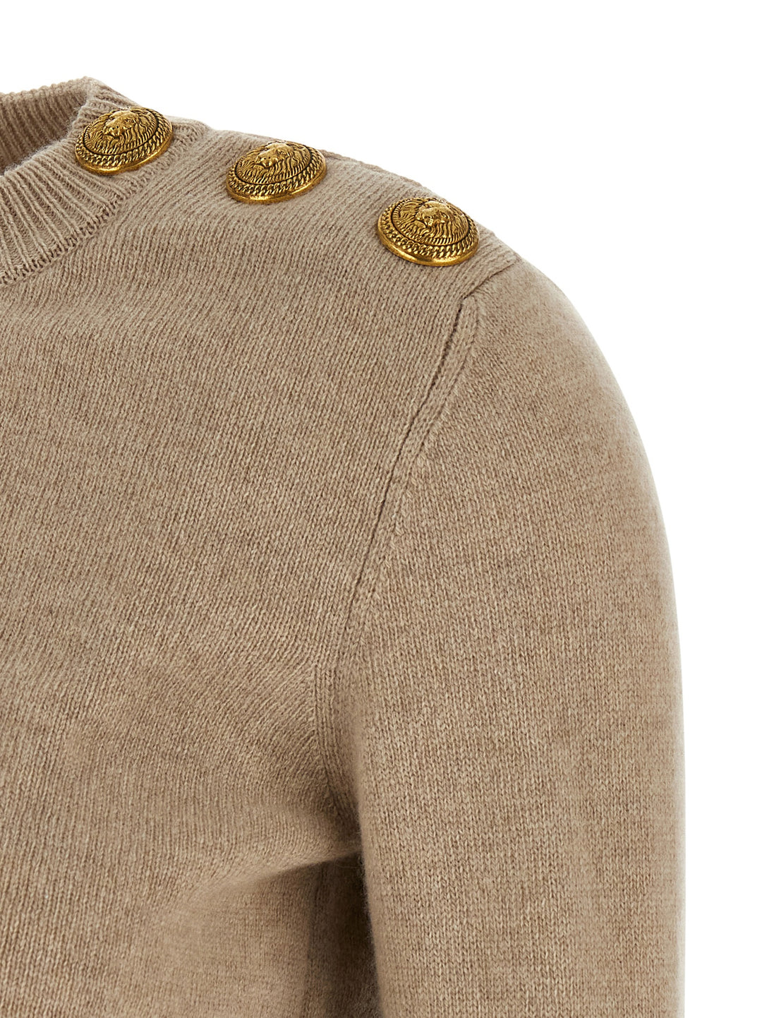 Balmain Eco-Cashmere Button Sweater Sweaters and Cardigans - Beige | 8d5e087c8845e141edb7bc4616037874da9268e4