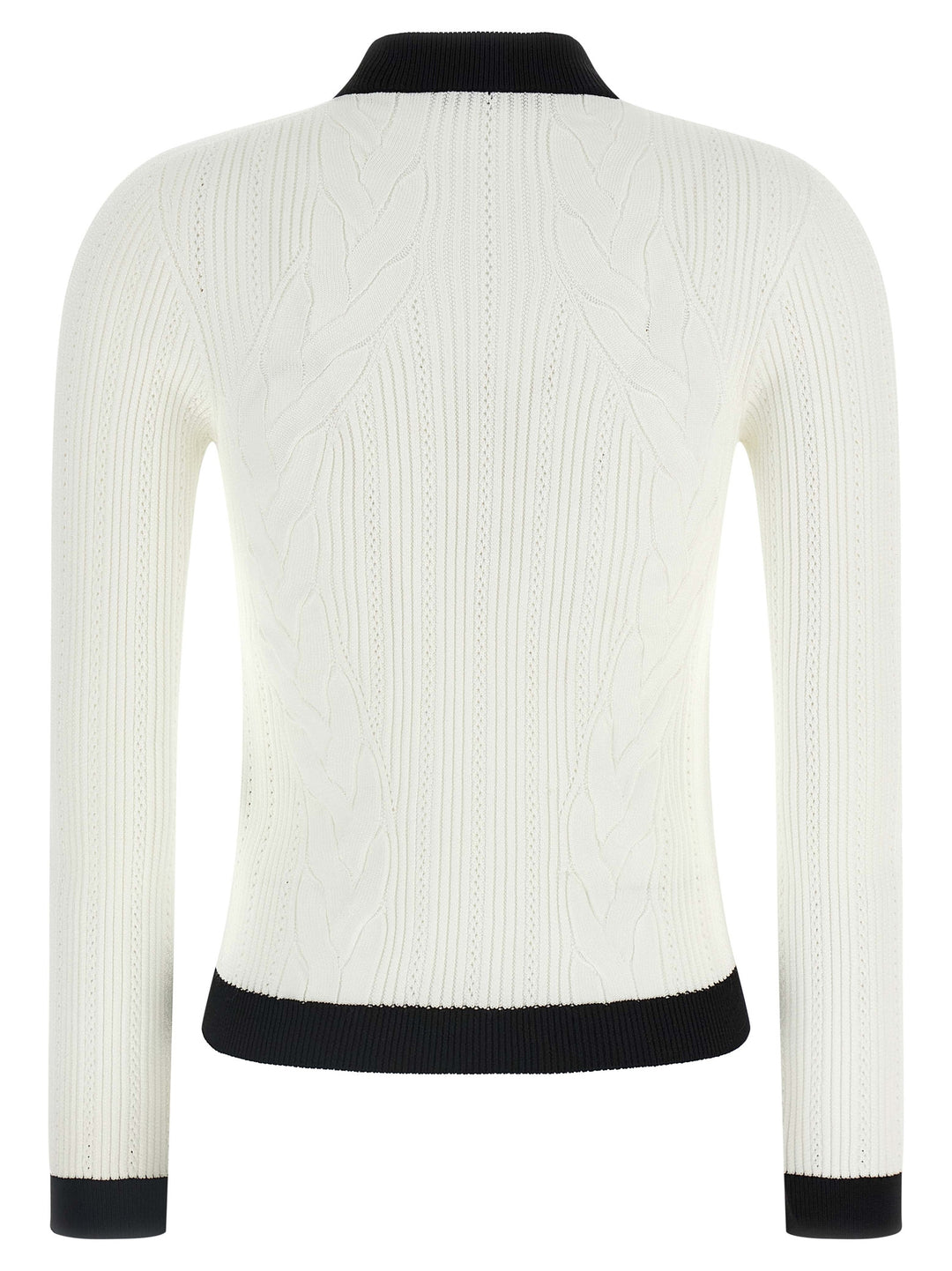 Balmain Two-Tone Cardigan Sweaters and Cardigans - White/Black | 6d7f71bb4837855a31143e02353faa464c2740cc