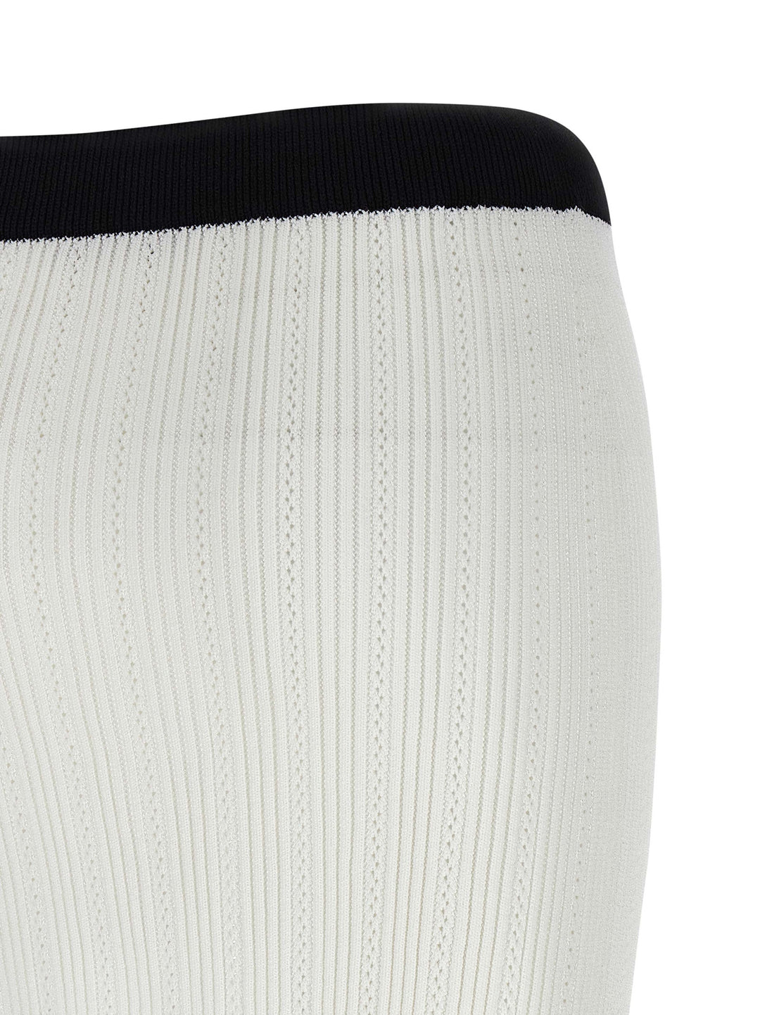 Balmain Two-Tone Miniskirt Skirts - White/Black | 3bfa36c4e4e5e9ad411c278b84eb340a4d1bab2c