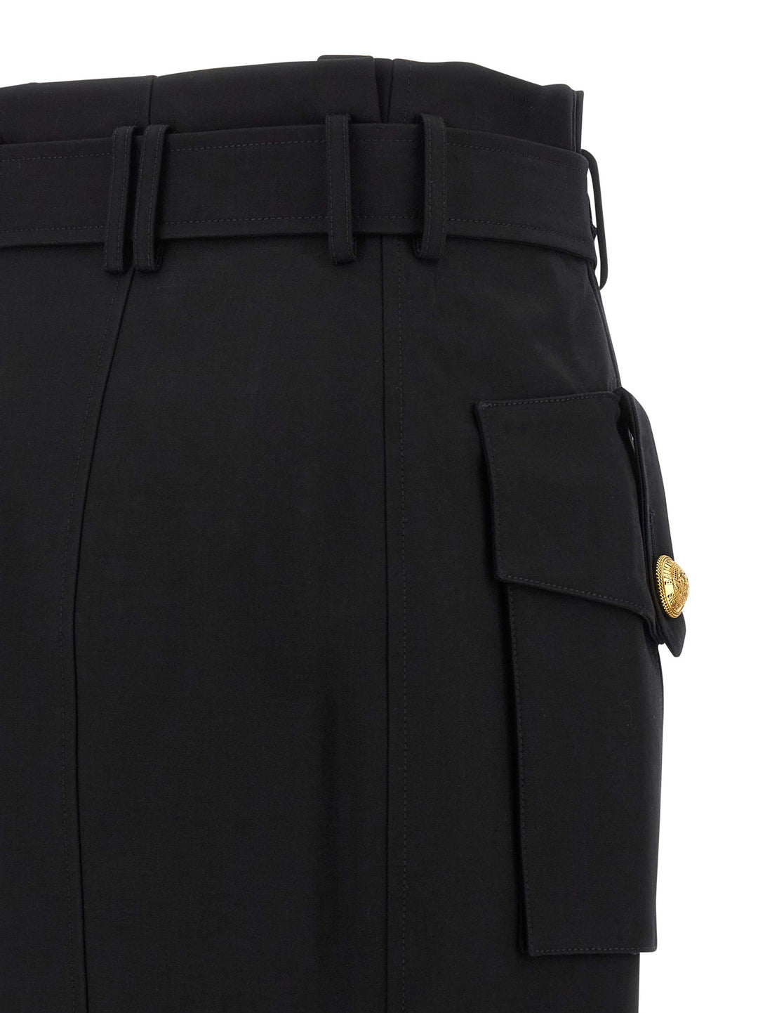 Balmain Wrap Skirt Skirts - Black | d6ea42df49726eaacf46a5416d5569effd9f37c7