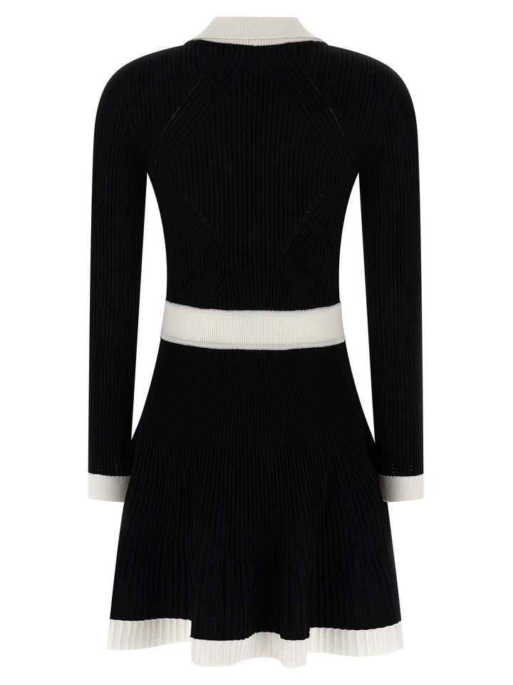 Balmain Two-Tone Dress Dresses - White/Black | 94ce244956e50afcf45a4b6419d2a23a93e86257