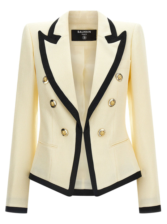 Maxi Shoulder Strap Blazer Blazers White/Black