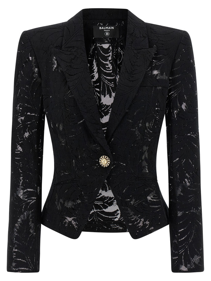 Balmain Lace Blazer BlazerS - Black | db8f3d3b096b544c9930239823bea36d100b435f