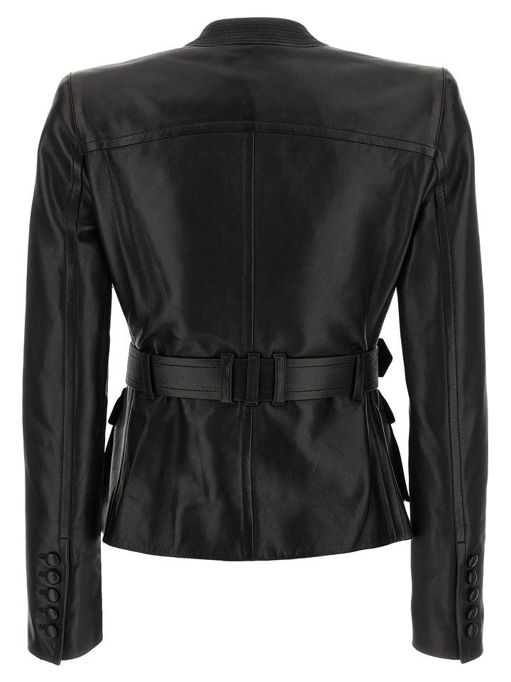 Balmain Leather Jacket Puffer Jackets - Black | c0f102e0140fdb559fa70a4088cf5508162c594c