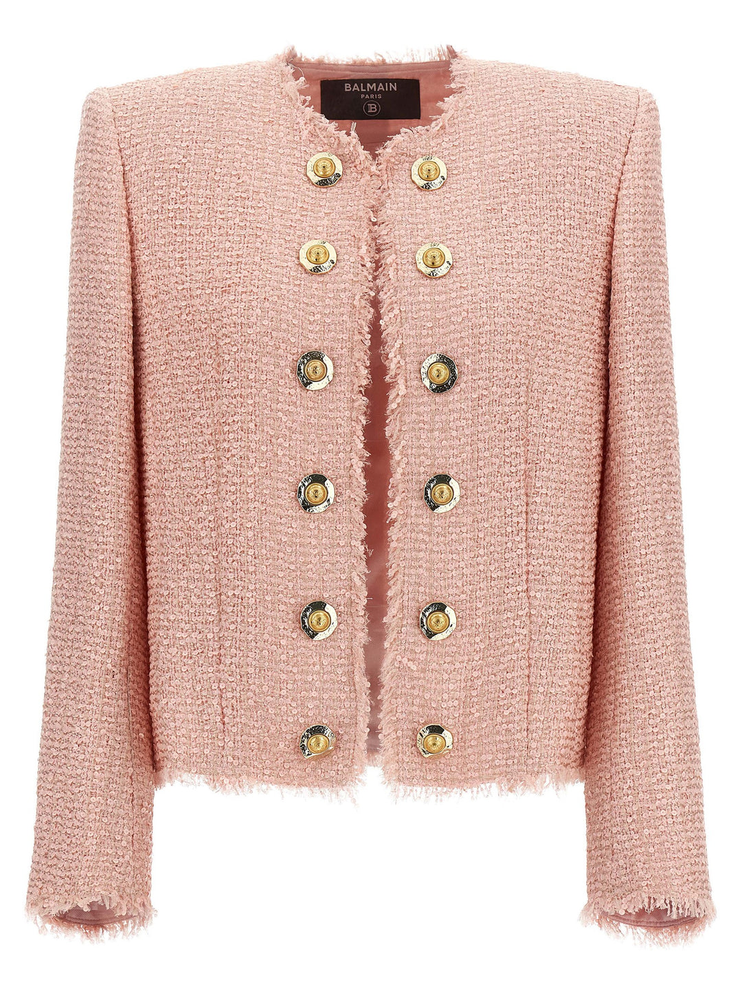 Balmain Sequin Tweed Blazer BlazerS - Pink | ce7f9310277ea1ec096ba659c0feb7fbb7f222de
