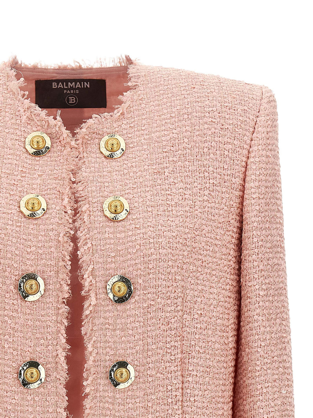 Balmain Sequin Tweed Blazer BlazerS - Pink | 3e294af384ce1039ae42fda69dfba0930b759367