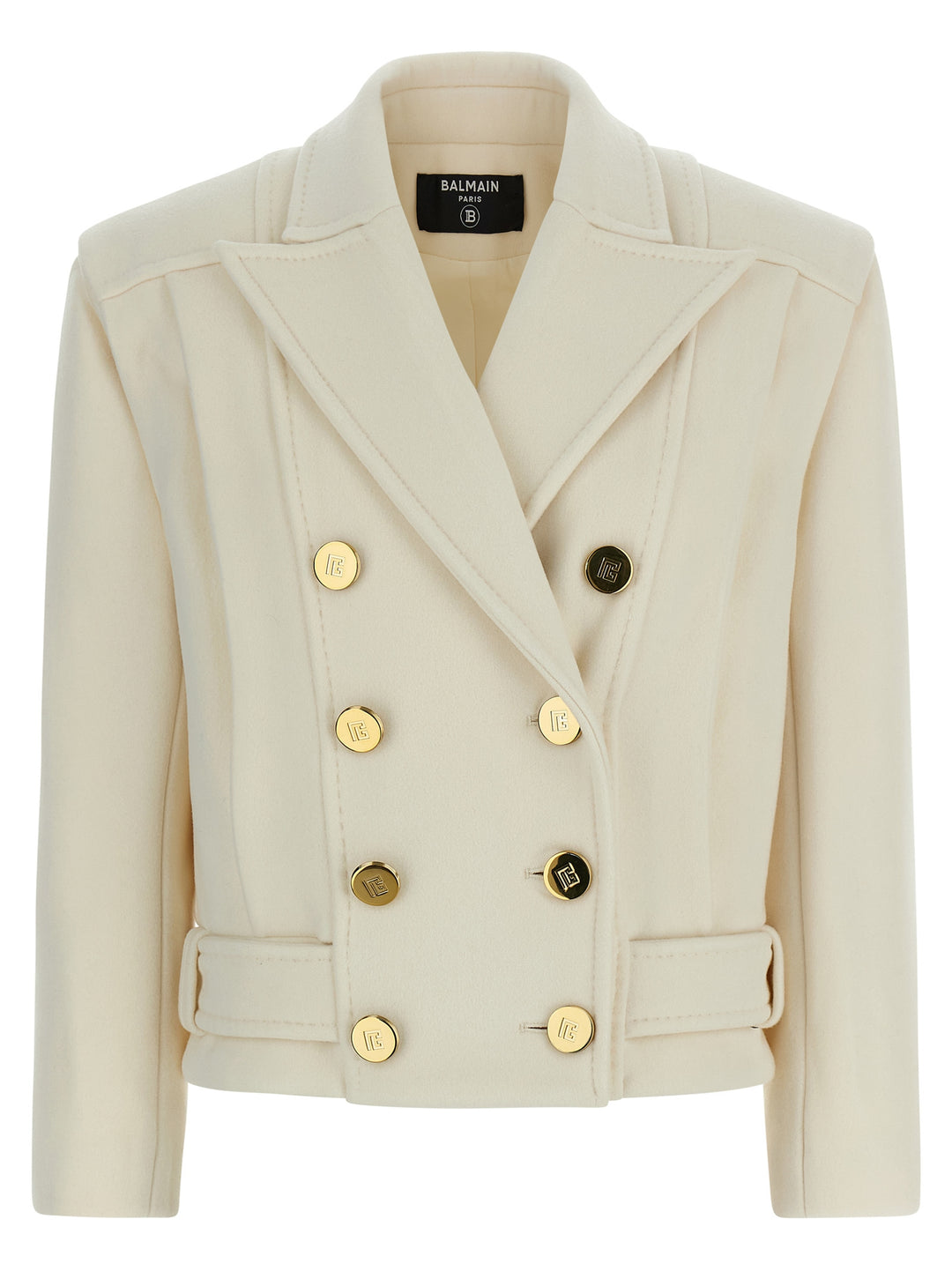 Balmain Double-Breasted Coat Coats and Trench Coats - White | 26582f6b19866bce6e8b4d232782064cc0d1f77f