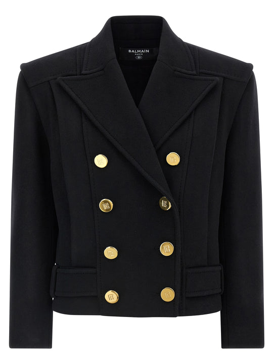 Double-Breasted Coat Coats And Trench Coats Black