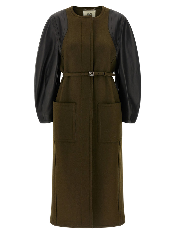 Fendi Wool Felt Coats and Trench Coats - Green | cd0ade3e0823987b8b2989ebd5f6e8cfb71f251e