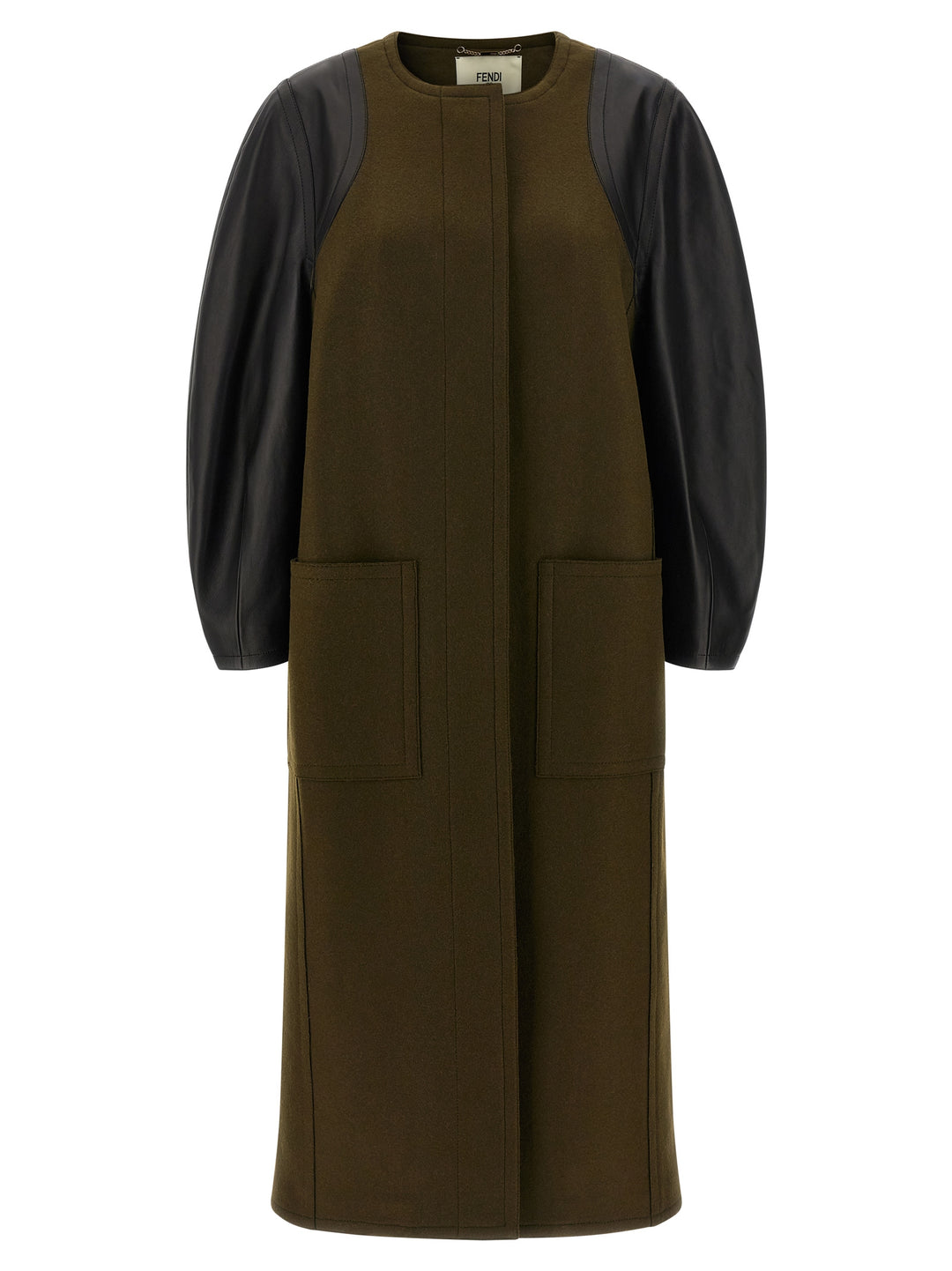 Fendi Wool Felt Coats and Trench Coats - Green | 99d58f814b828c57ef5279f366185a5a1a7c1561