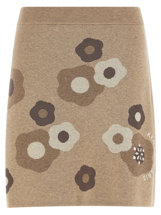 Hana Dots Skirts Beige