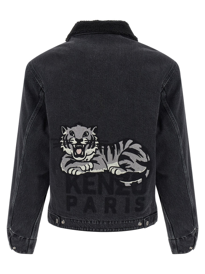 Kenzo Kenzo Happy Tiger Puffer Jackets - Black | 2fb0a2c3700b158a84bc1ea1cc7d9daebd80cdd2