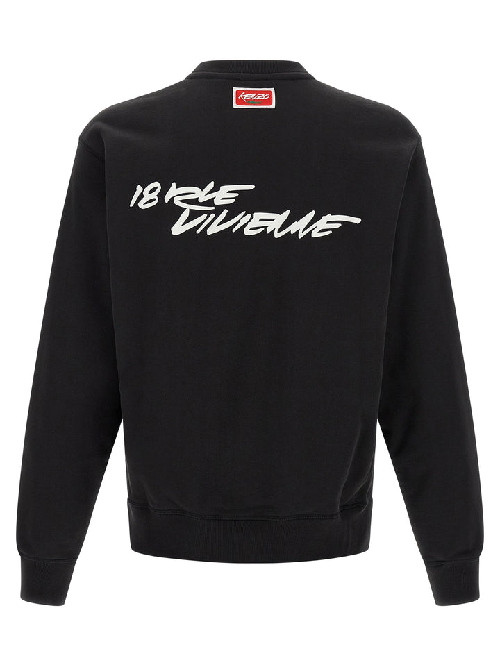 Kenzo Logo Print Sweatshirt - Black | 3bb31ecc8f7eb8db7760f073a9ffcdc1a3b5e5b3