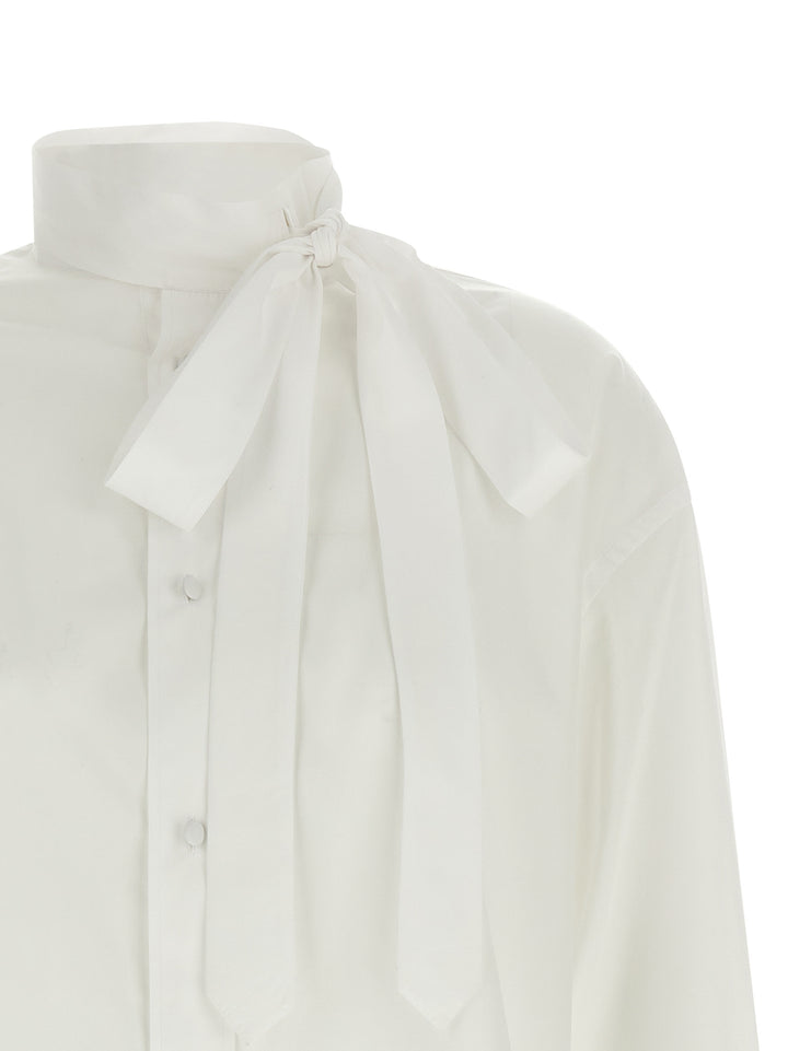 Kenzo Lavallière Collar Shirt Shirt and Blouse - White | 89572e17800937ac7cde2716bea8693a72adbfe9