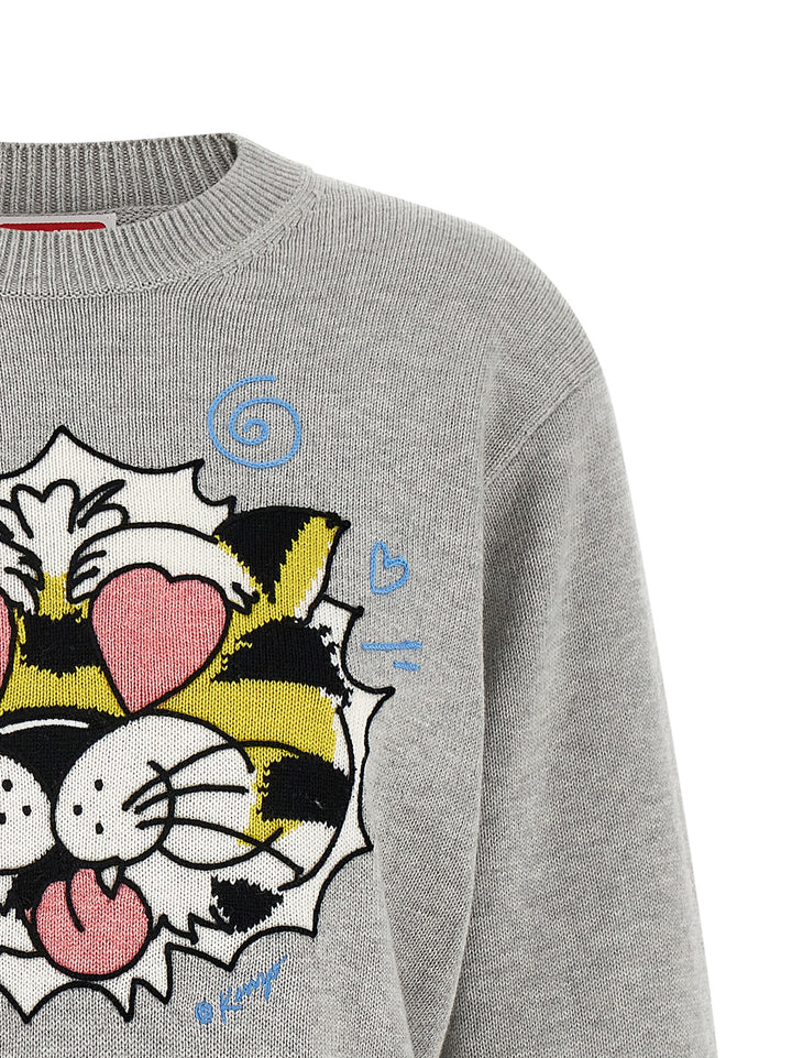 Kenzo Kenzo Wild Tiger Sweaters and Cardigans - Gray | d4c183f742af46f828964a6c42984b3bbe252d72