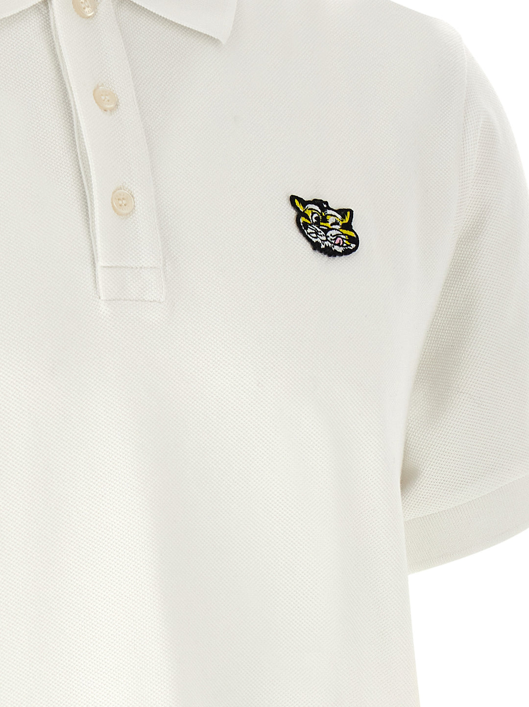 Kenzo Wild Tiger Gots Polo - White | e53632ea72977f0c686e9421087c9ce67b9e277f