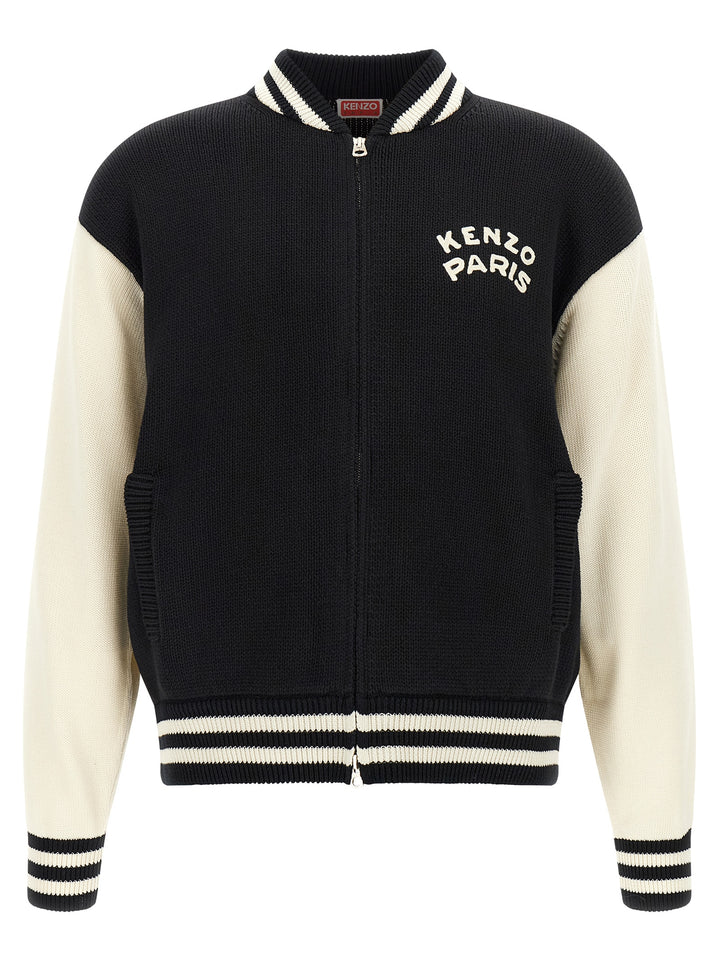 Kenzo Kenzo Paris Emblem Sweaters and Cardigans - White/Black | fddbf018d5806f657440ff998604b28fed0cdd32