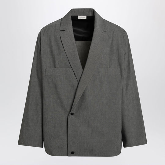 Double-Breasted Overshirt In Wool Blend