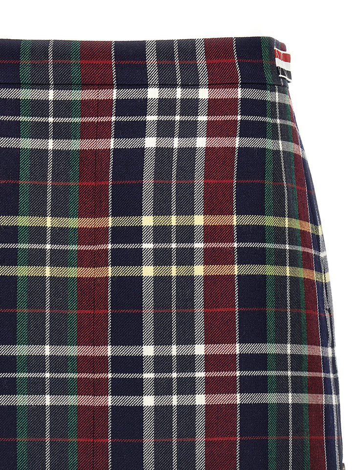 Tartan Twill Skirt Skirts Multicolor