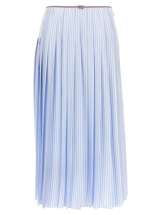 Silk Skirt Skirts Light Blue