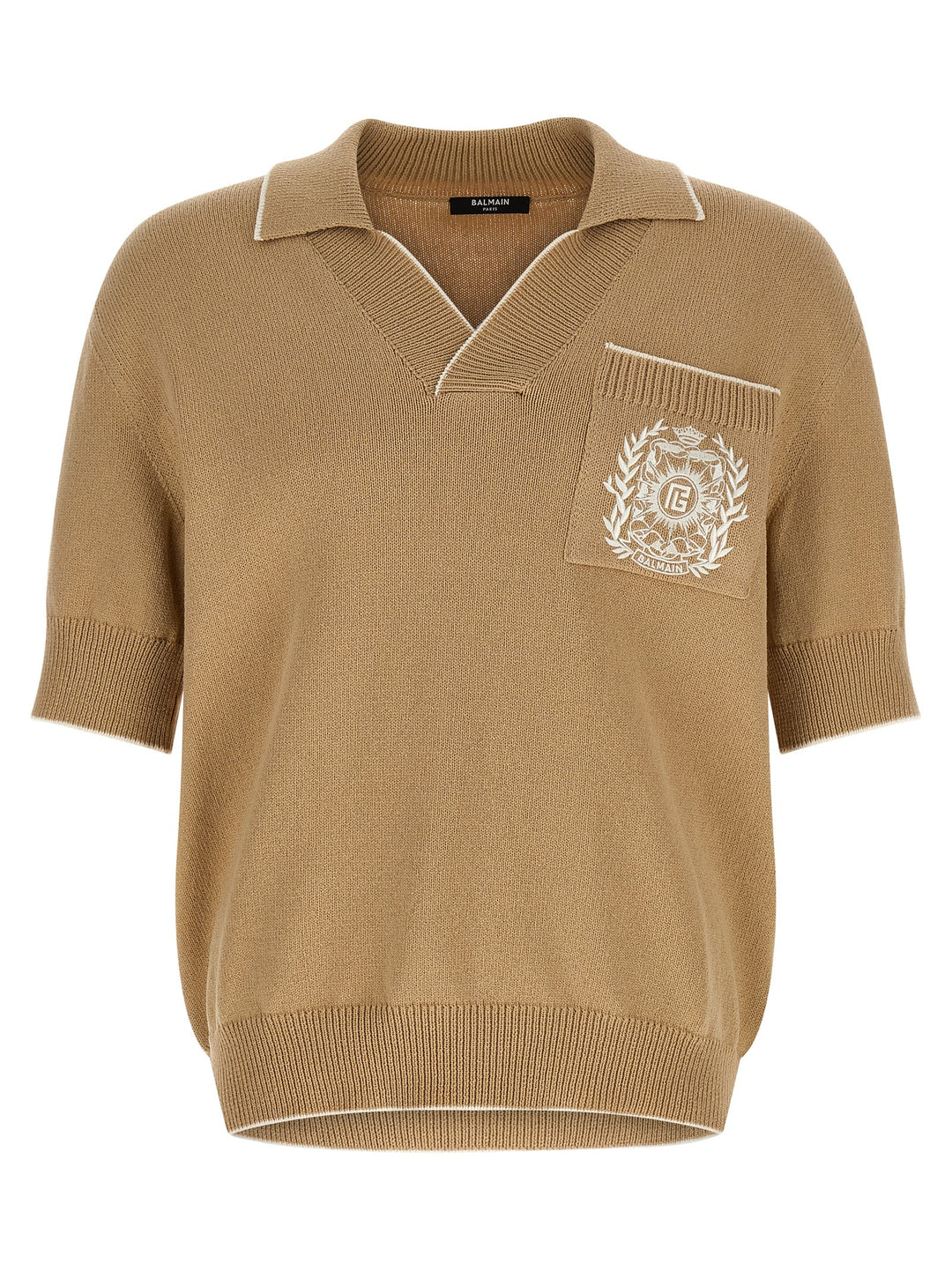 Balmain Balmain Stemma Polo - Beige | fd3c8b5a6eed38b2158327cf13d794bbdda8ab9d