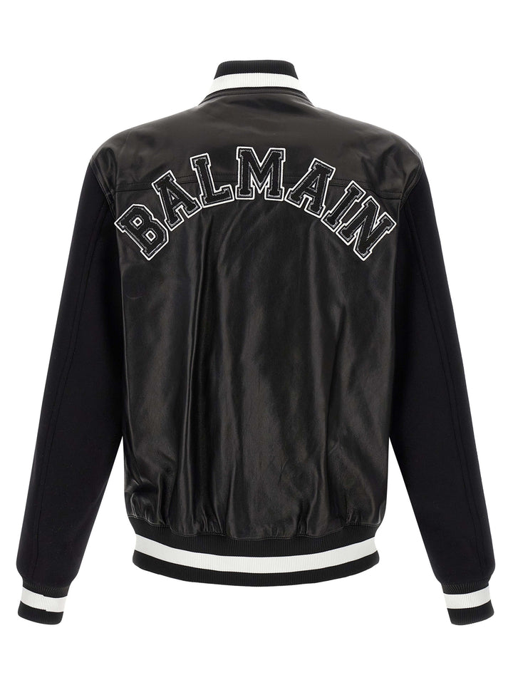 Balmain Varsity Puffer Jackets - White/Black | b4c745fb237ee70c41a717593f07008fd8914469