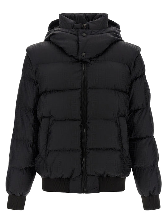 Monogram Pb Labirinto Puffer Jackets Black