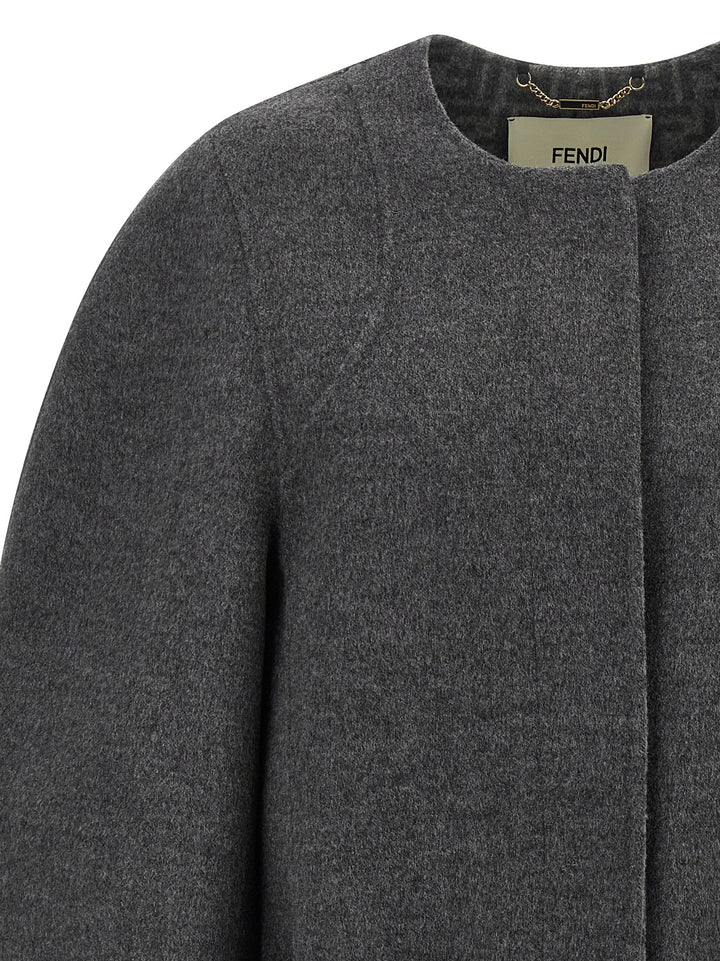 Fendi Blouson Cocoon Puffer Jackets - Gray | ac4f7be0f482106050615b78f6efdd6ffa7d1d77