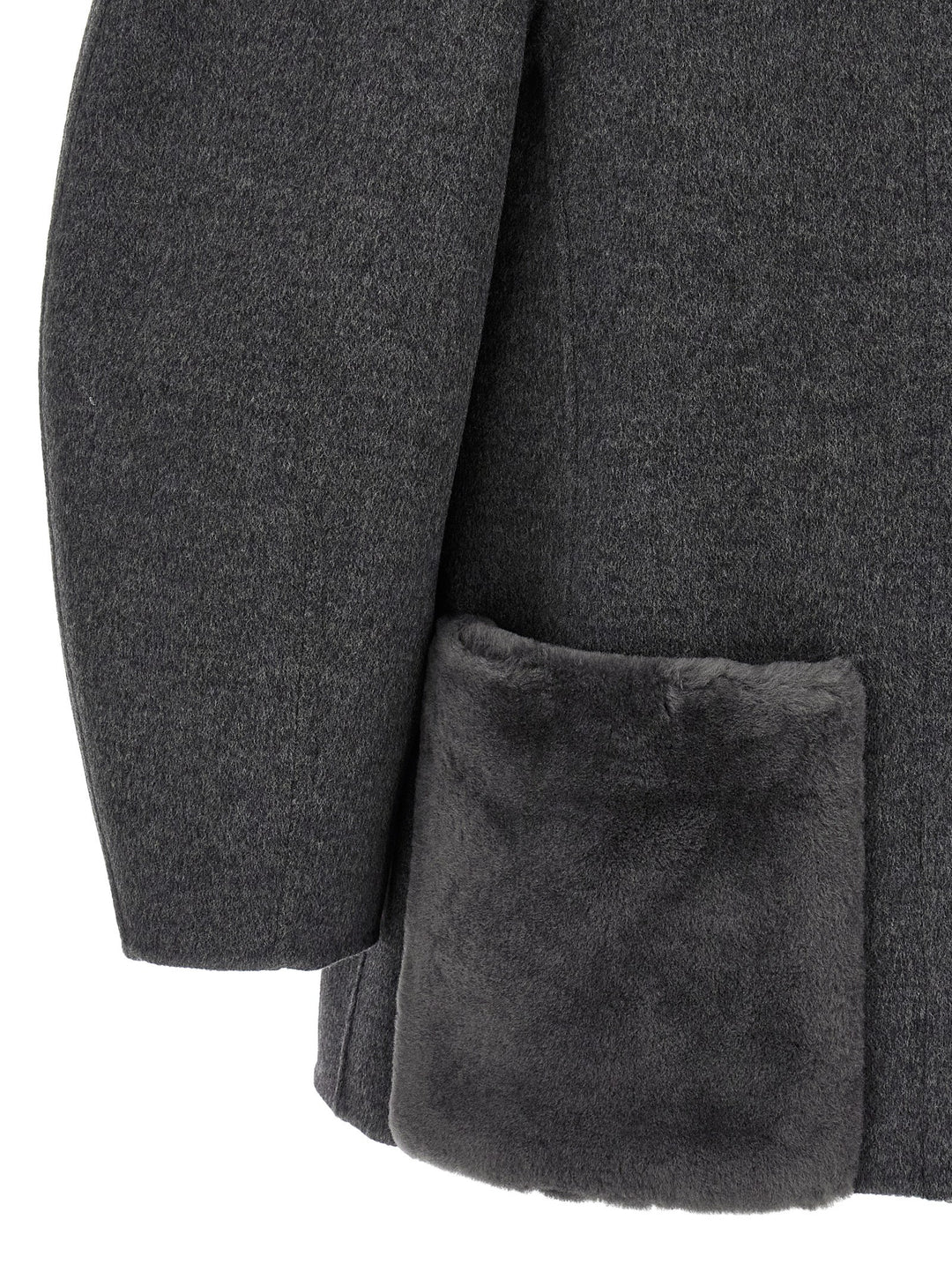 Fendi Blouson Cocoon Puffer Jackets - Gray | 68c3ba348ed04396fe11361a2b0ddfc55c0f2bd0