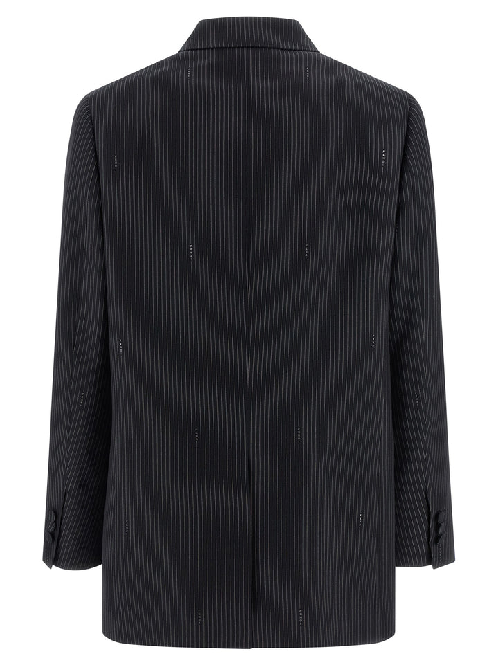 Fendi Pinstripe Wool Blazer BlazerS - Blue | 7a784bae82515987c1426ae686df7ad08bebdffd