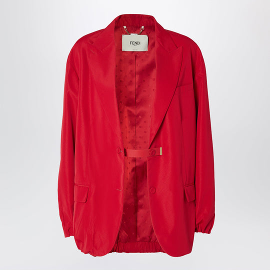 Red Technical Viscose Jacket