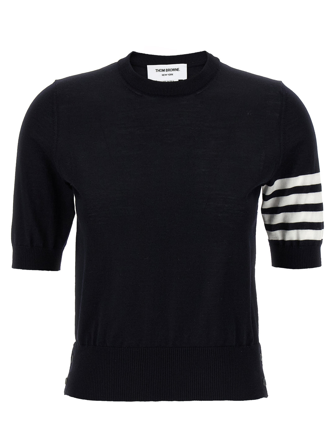 Thom Browne 4-Bar T-shirt - Blue | a7521f9c3404fa4f5cccdfb9556e8a390809c4c0