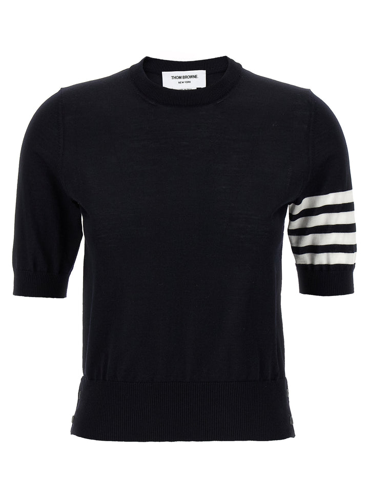 Thom Browne 4-Bar T-shirt - Blue | a7521f9c3404fa4f5cccdfb9556e8a390809c4c0
