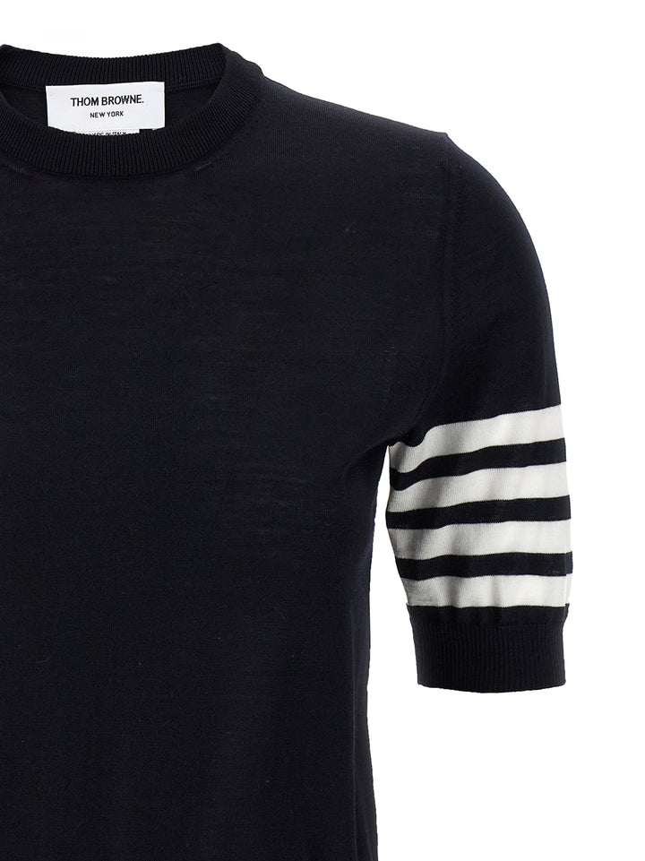 Thom Browne 4-Bar T-shirt - Blue | 919a889414b824f28a626b5bc35273aa2ba07de2