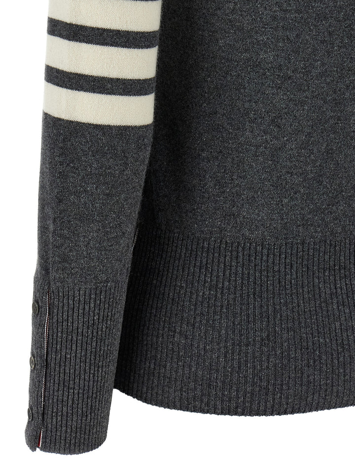 Thom Browne Classic Cashmere 4-Bar Sweaters and Cardigans - Gray | 6741bb164a91ade13f0010b16199ac4ea12f9b04