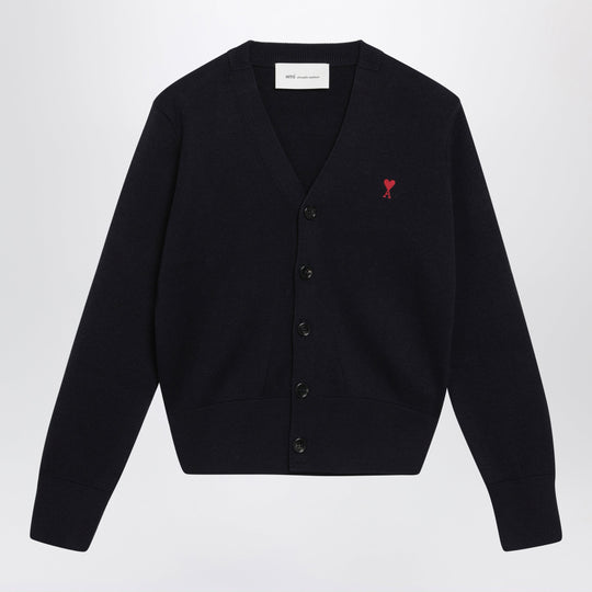Navy Ami De Coeur Wool Cardigan