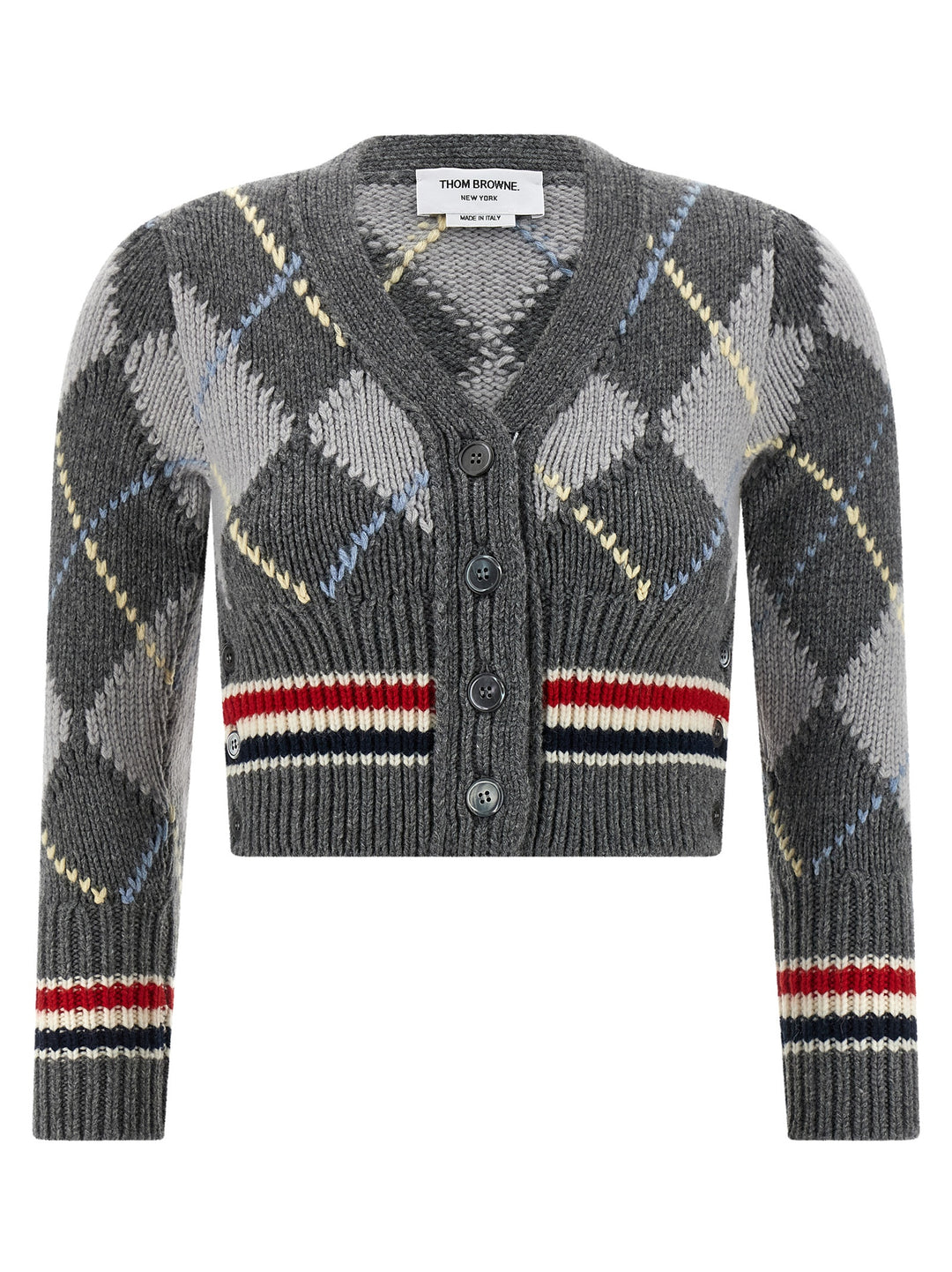 Thom Browne Cardigan Argyle Sweaters and Cardigans - Gray | 2c48c8e4c876ee05d214e4897789069fdf988d4c