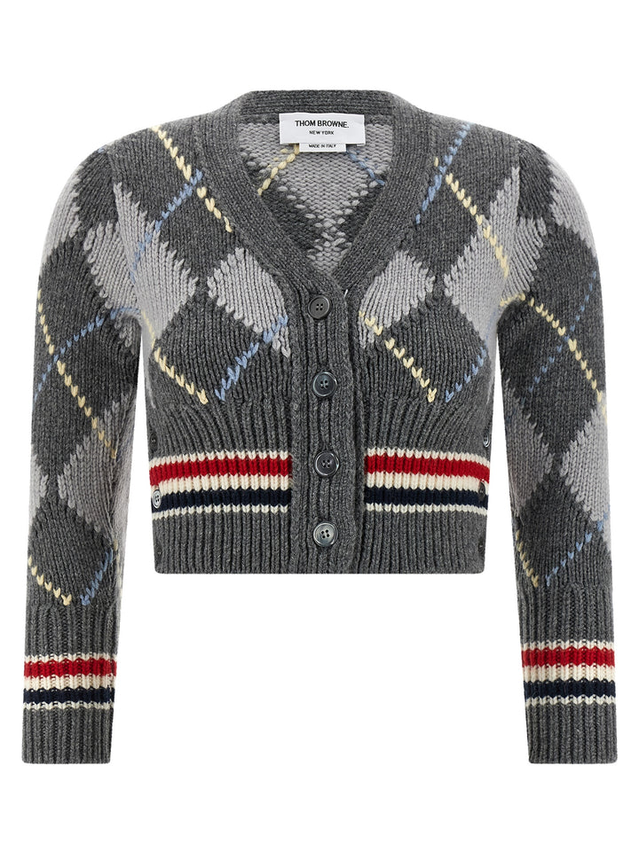 Thom Browne Cardigan Argyle Sweaters and Cardigans - Gray | 2c48c8e4c876ee05d214e4897789069fdf988d4c