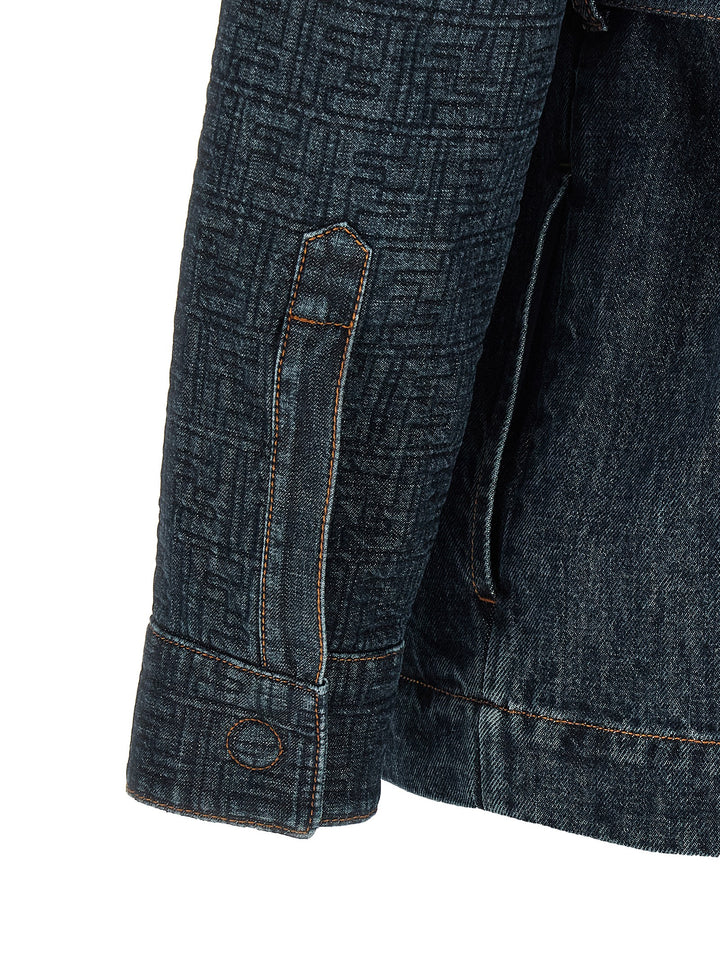 Fendi Ff Puffer Jackets - Blue | dd169fc282c6cfdfbc60225d586bd15160815e2c