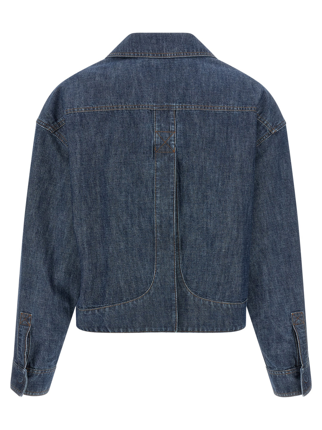 Fendi Chambray Denim Jacket Puffer Jackets - Blue | 2267a5dd58c765b3caa8a5971cd0c755c2f8a17a