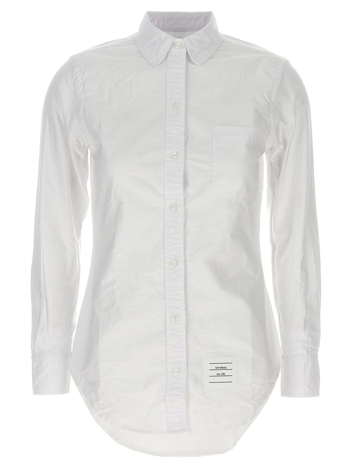 Thom Browne Oxford Cotton Shirt Shirt and Blouse - White | 73be7675310f00a17b14a8d99db13c18a3b0f011