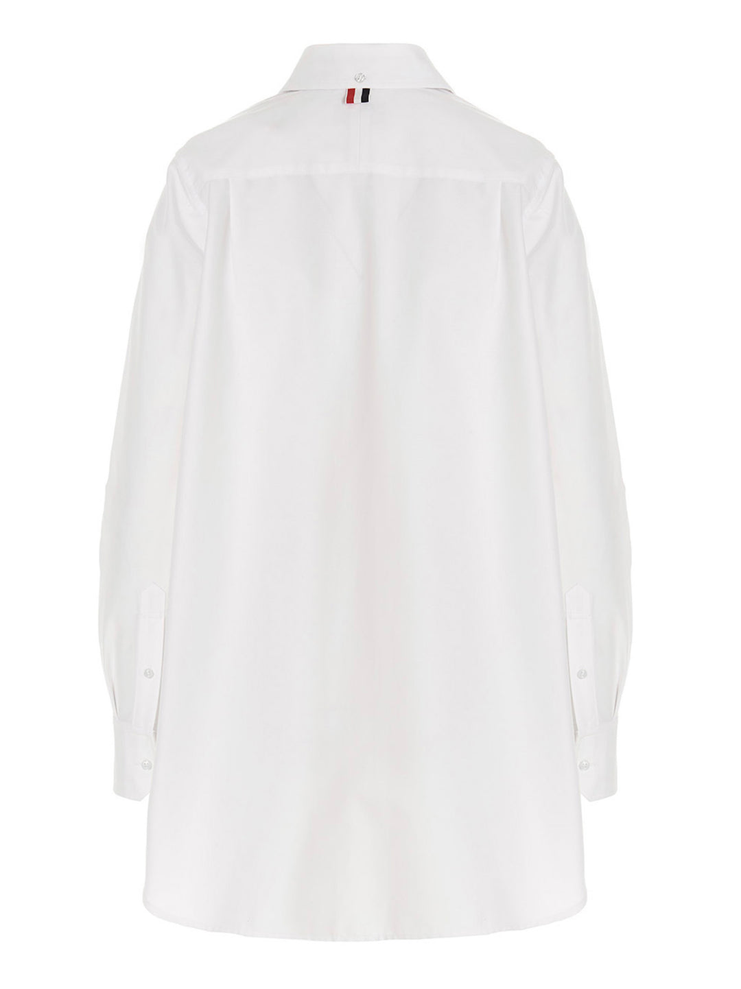 Thom Browne Logo Pussy Bow Blouse Shirt and Blouse - White | 25ec79dae1c4583a11e33ebb540bfd4ef5e6d1e8