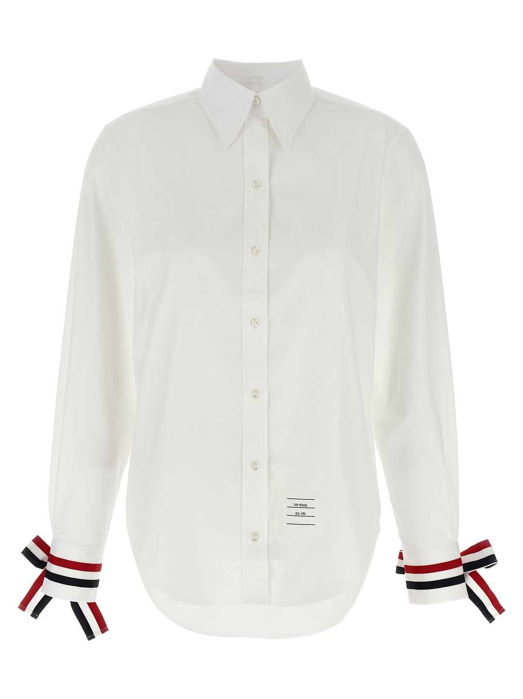Thom Browne Rwb Tape Cuffs Shirt Shirt and Blouse - White | dee7a9ba1af1c1f400081e049408b6a037d74ca4
