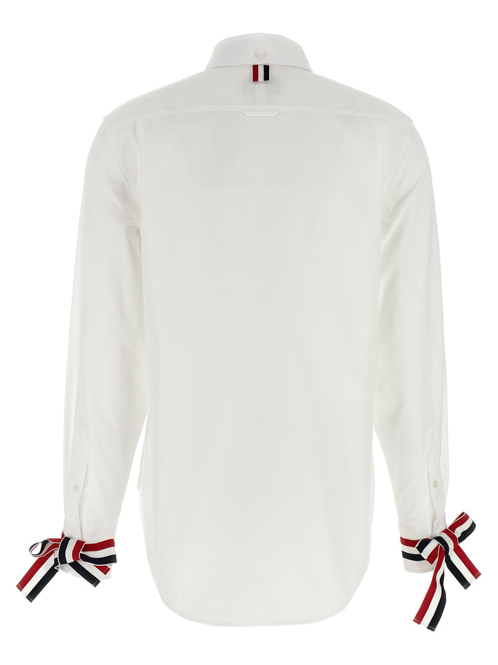 Thom Browne Rwb Tape Cuffs Shirt Shirt and Blouse - White | 58afe08afb7083b6919e8f4d6b66b8a2ee576438