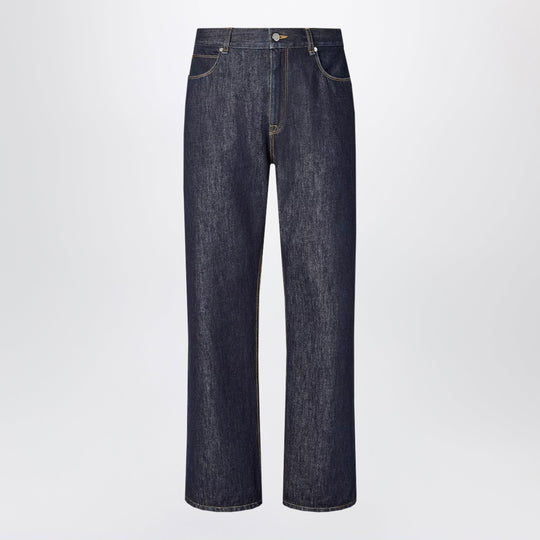Dark Blue Five-Pocket Jeans
