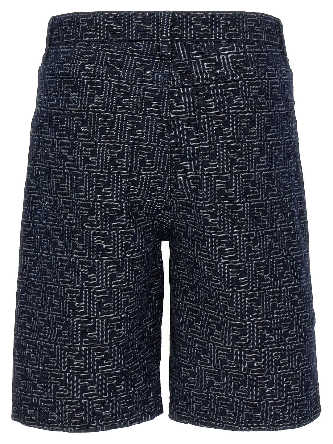 Fendi Bermuda Jeans Jacquard Ff Bermuda and Short - Blue | 126bf21c340193e85b32f949cc0994e99171f1f7