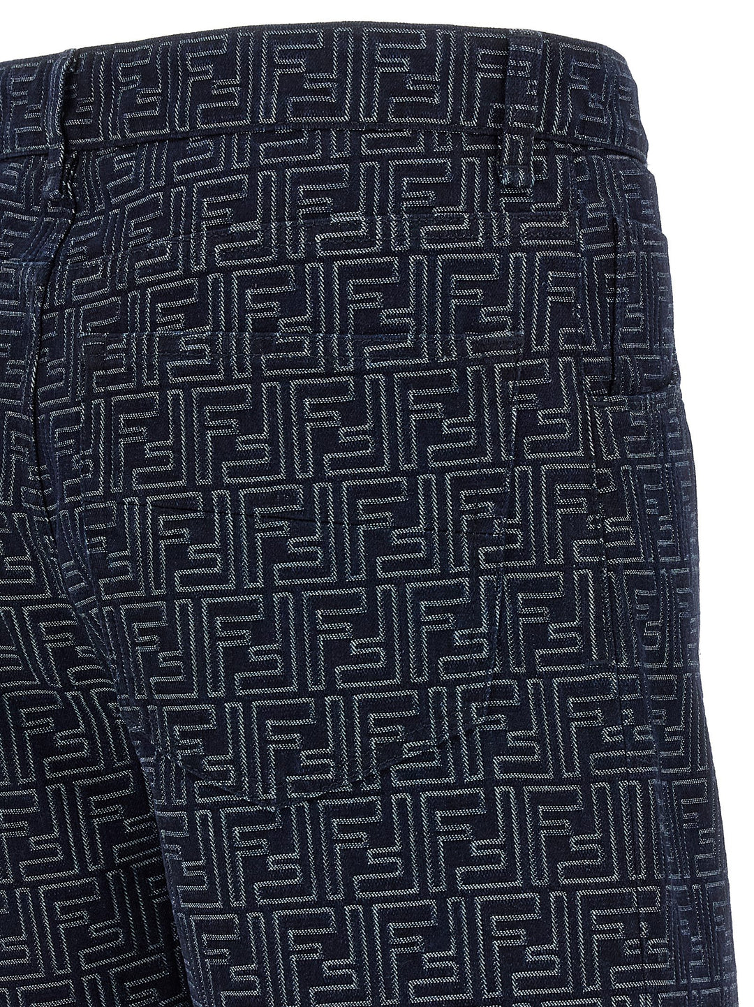 Fendi Bermuda Jeans Jacquard Ff Bermuda and Short - Blue | bd37608711a6c04888728b6a3e47b2e476e9ee07