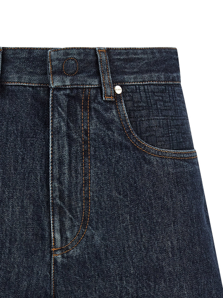 Fendi Ff Padded Bermuda and Short - Blue | 23e22c8722dfee2d4a6121349168f239cb917e98