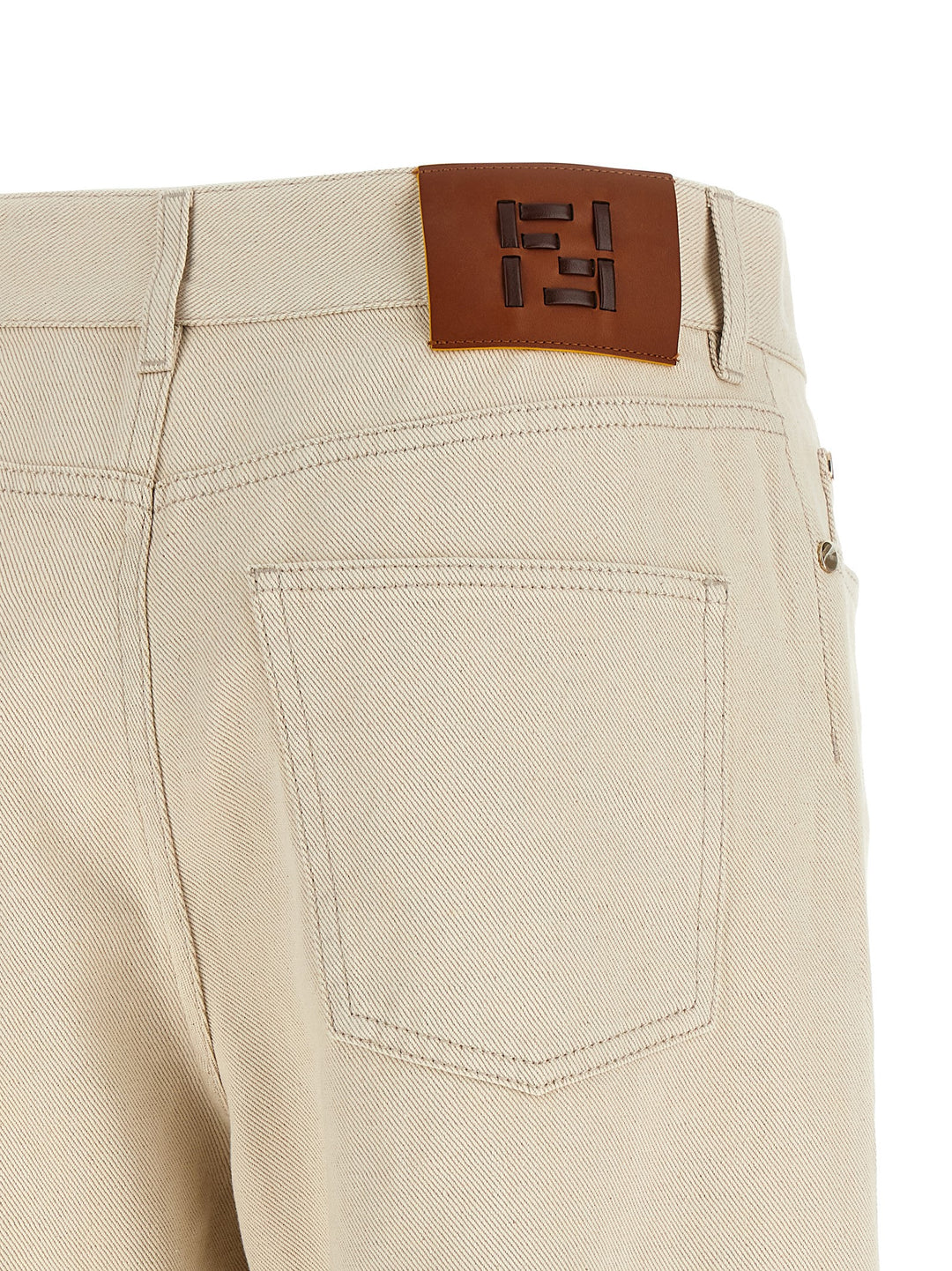 Fendi Ff Reverse Jeans - Beige | 34438b7d241297d402551bc3f0cdcef8da894f9f